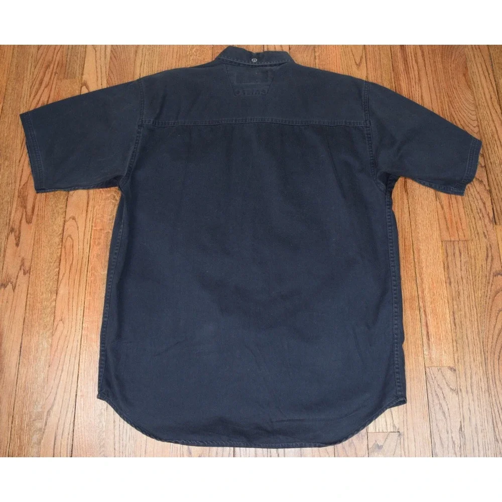 Mens Genuine Harley Davidson Short Sleeve Button Down Shirt Embroidered Medium - Picture 4 of 4